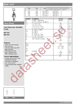 SKR 141F15 datasheet  